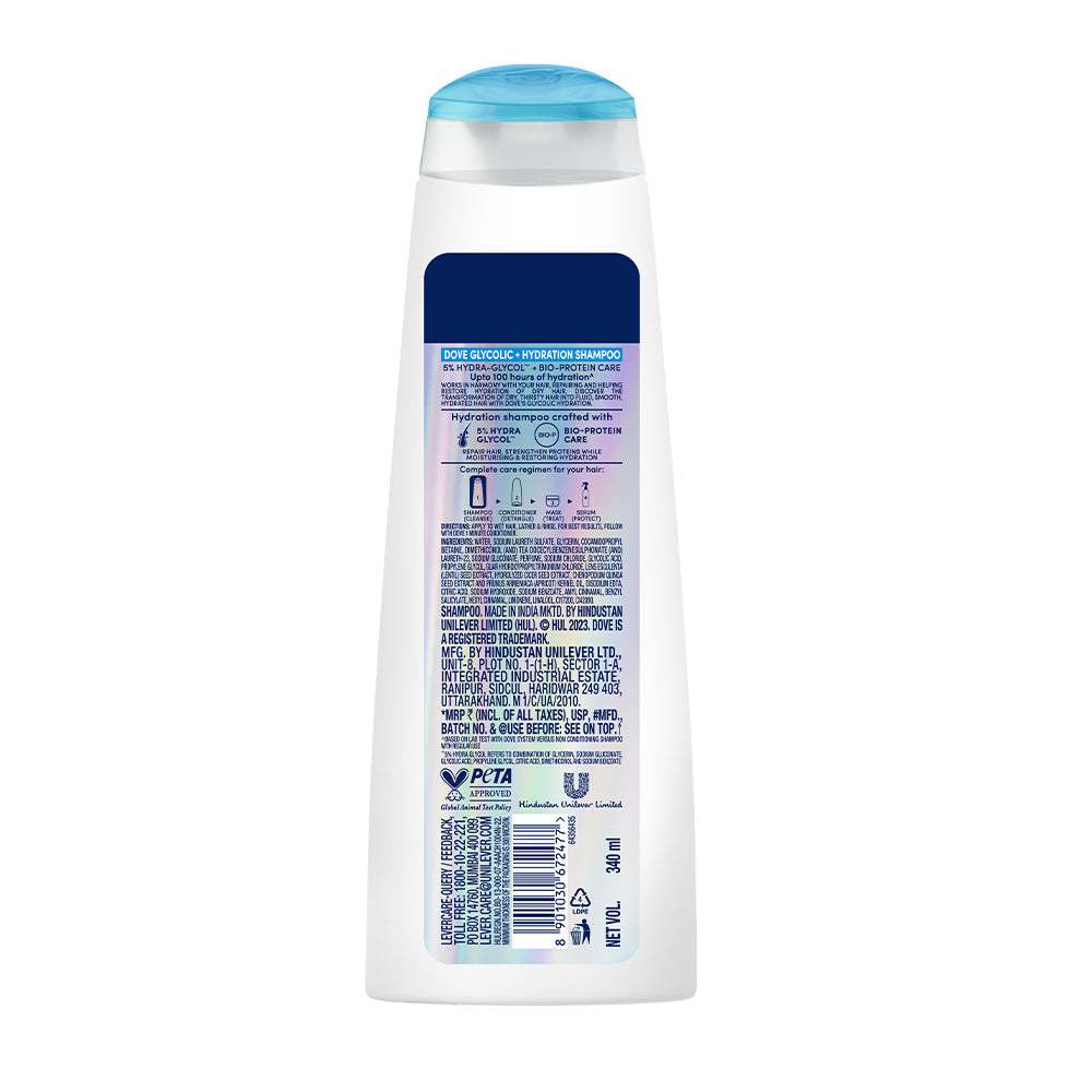 Dove Glycolic Hydration Shampoo - 340ml