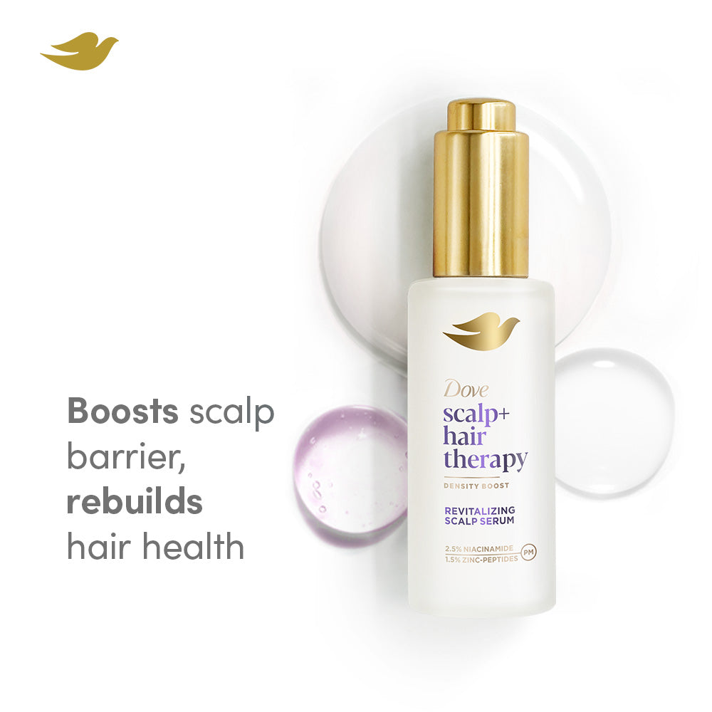 Dove Scalp+Hair Therapy Density Boost Revitalizing Scalp Serum- 2.5% Niacinamide &1.5% Zinc-peptides