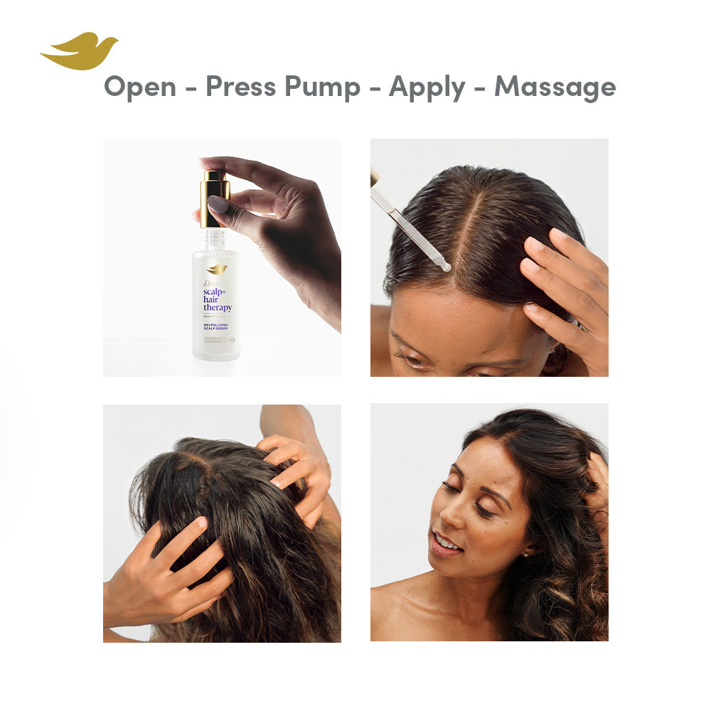 Dove Scalp+Hair Therapy Density Boost Revitalizing Scalp Serum- 2.5% Niacinamide &1.5% Zinc-peptides