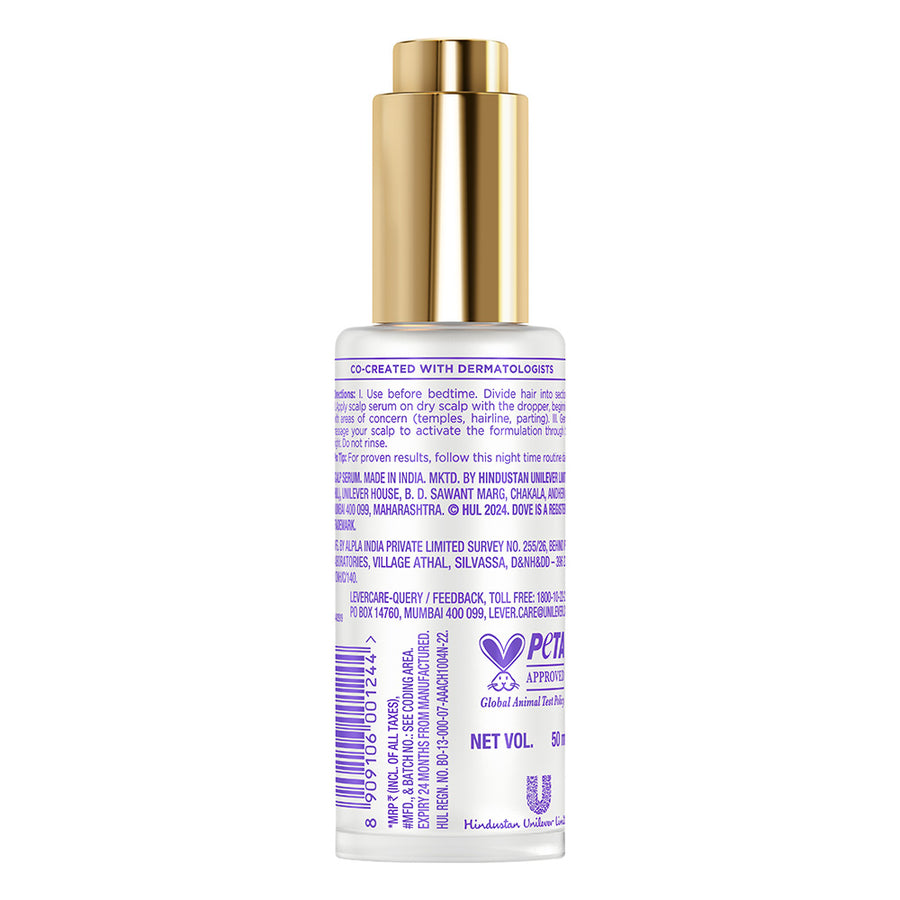 Dove Scalp+Hair Therapy Density Boost Revitalizing Scalp Serum- 2.5% Niacinamide &1.5% Zinc-peptides