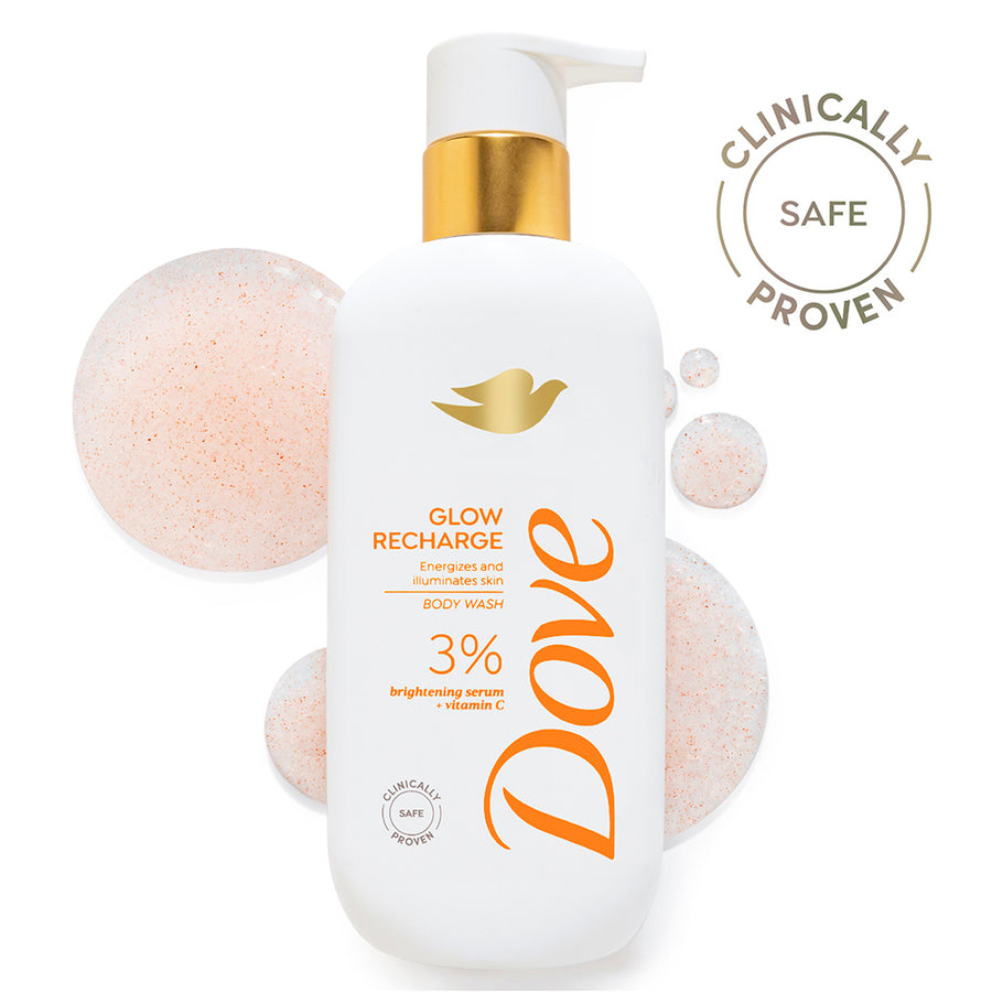 Dove Glow Recharge  Exfoliating Bodywash with 3% Brightening serum + Vitamin C, 300 ml