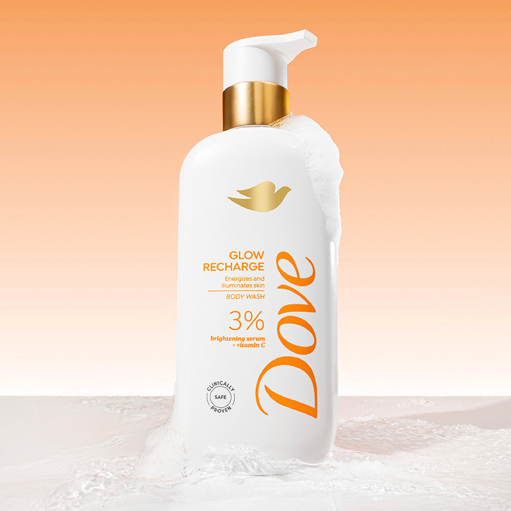 Dove Glow Recharge  Exfoliating Bodywash with 3% Brightening serum + Vitamin C, 300 ml