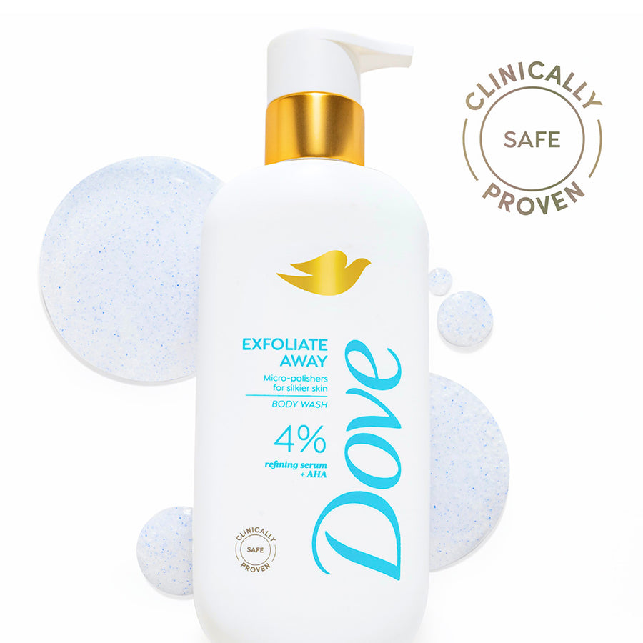 Dove Exfoliate Away Serum Bodywash with 4% Refining serum + AHA, 300 ml