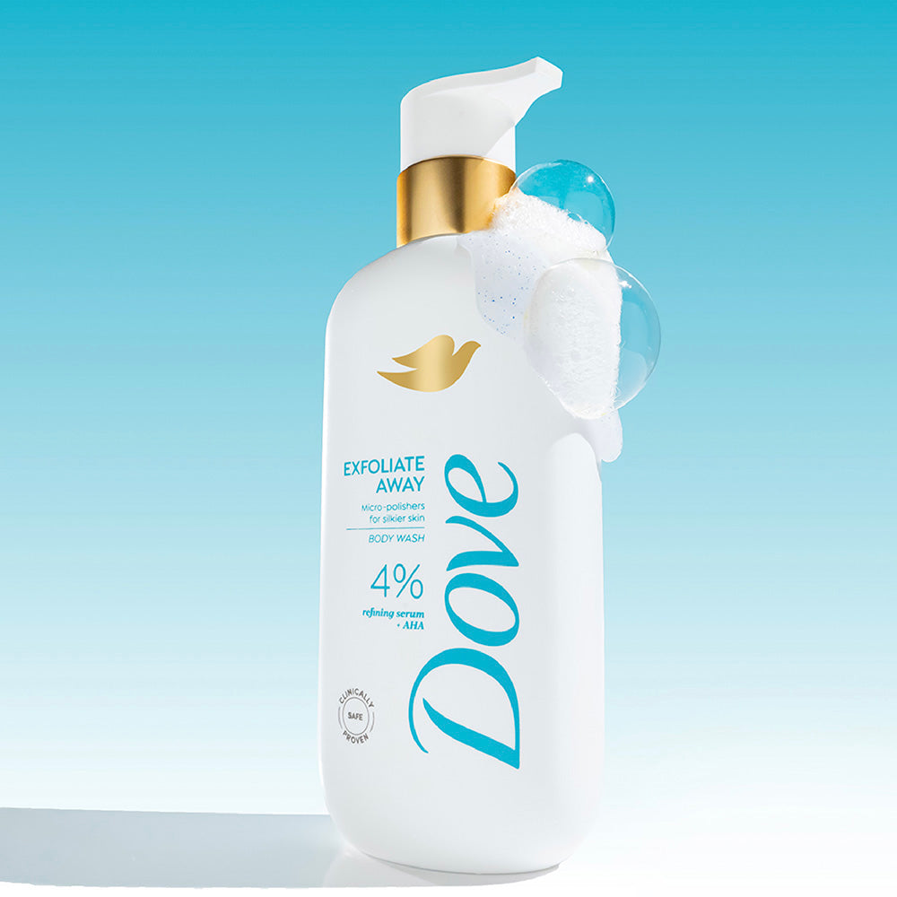 Dove Exfoliate Away Serum Bodywash with 4% Refining serum + AHA, 300 ml